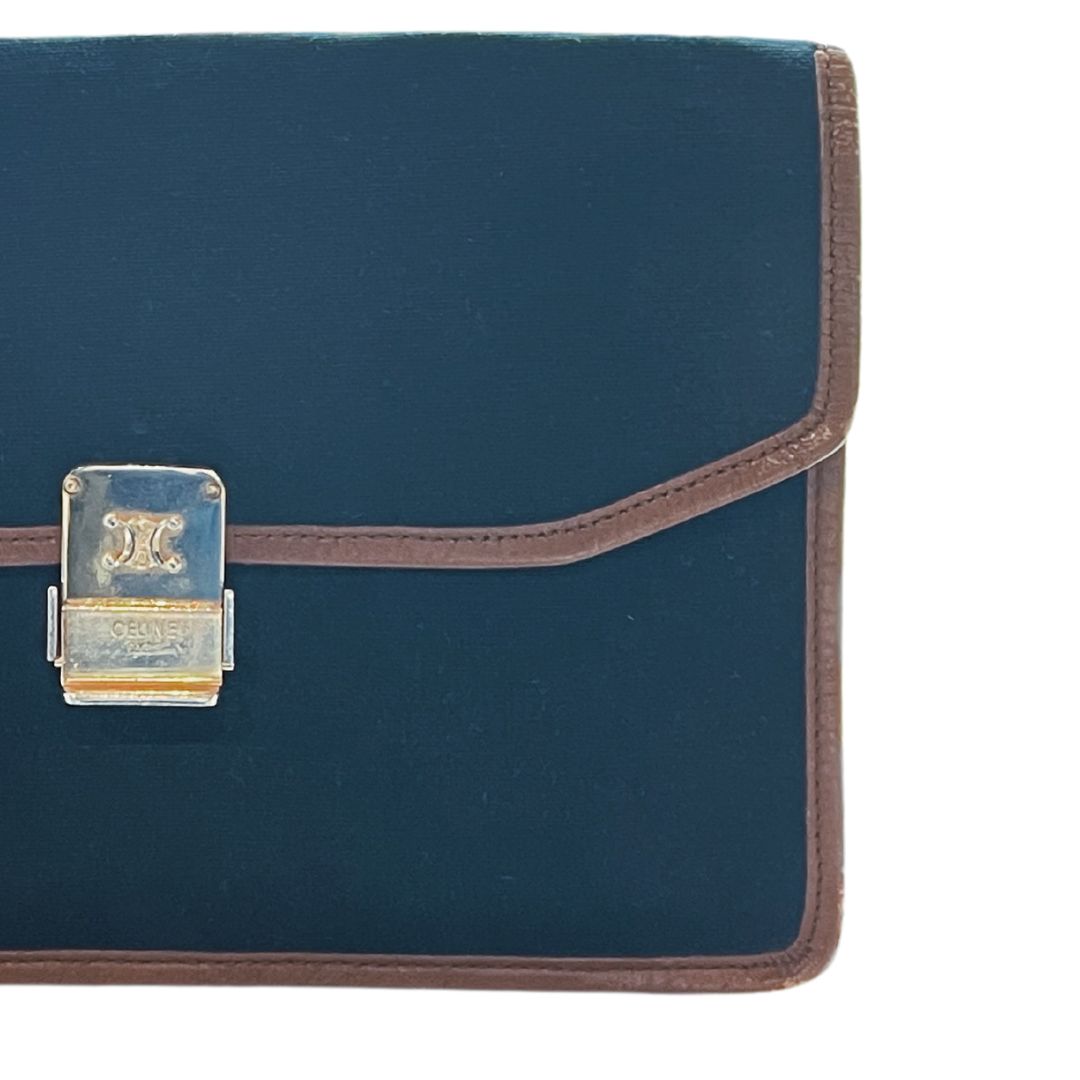 Clutch Céline loneta y piel