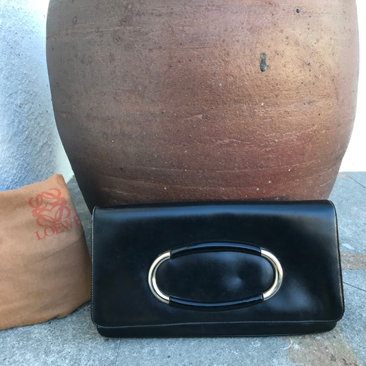 Clutch negro piel Loewe
