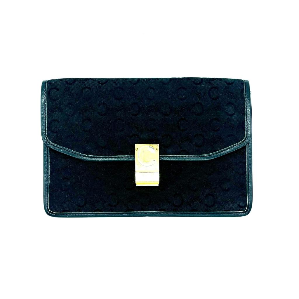 Clutch loneta logo Céline