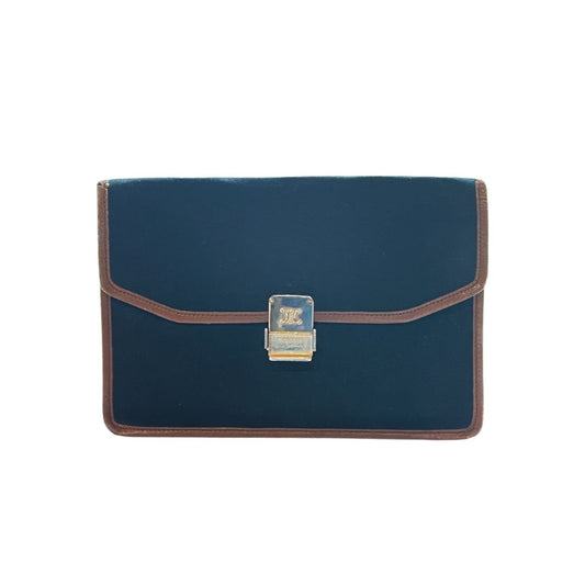 Clutch Céline loneta y piel