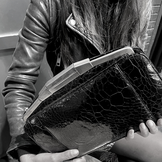 bolso cocodrilo vintage